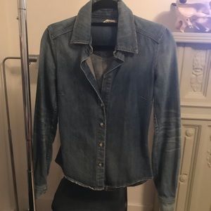 L’ AGENCE Fitted Denim Button Down